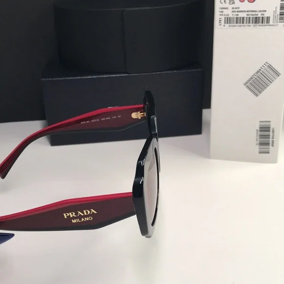 New Authentic Prada PR16YS 1AB06Q Black and Pink Women display picture 1